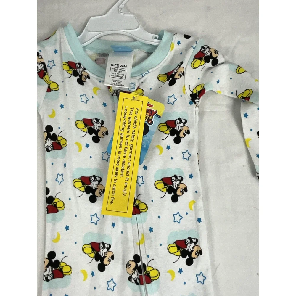 NWT Disney Baby Mickey Mouse SLEEP N PLAY One-piece footed pajamas SZ 24months